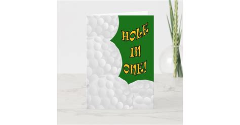 Hole In One Congrats Golf Success Card Zazzle