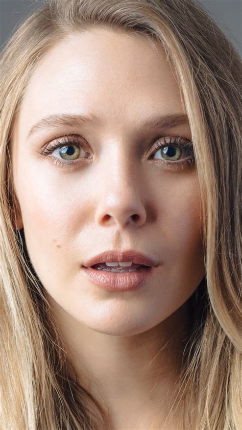 Download Wallpaper 1080x1920 Face Close Up Gorgeous Elizabeth Olsen