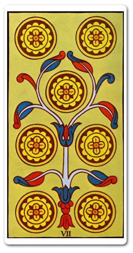 Or, equally possible, that you will achieve your goals, but not in the time frame you had hoped for. Seven of Pentacles tarot meaning : love, finances, future ...