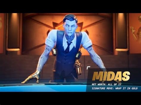 Midas is a legendary outfit in fortnite: Fortnite Agency Midas event, Full - YouTube