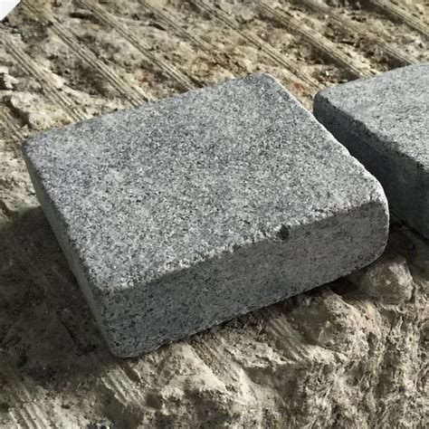Tumbled Granite Setts Paving Edging Blue Black Cobbles 100x100x30mm £