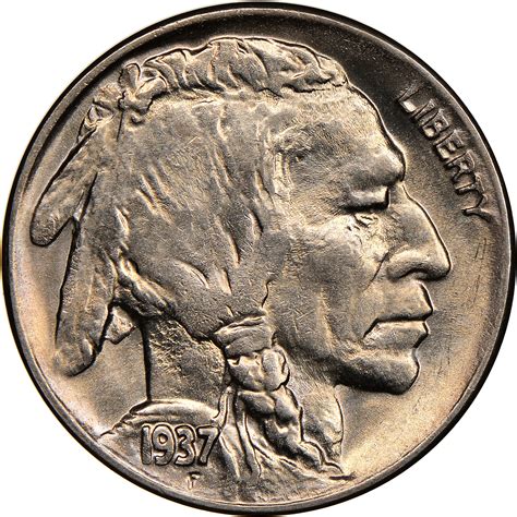 1937 D 5c Ms Buffalo Five Cents Ngc