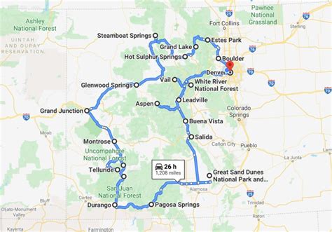 Colorado Itinerary Route Salida Colorado Grand Junction Colorado