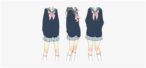 Anime School Uniform Drawing 500x306 Png Download Pngkit