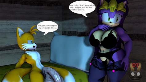 Rule 34 3d Devilstophat Dialogue English Text Fox Hedgehog Miles Prower Milf Queen Aleena Sega