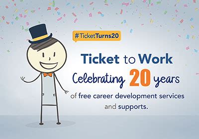 Celebrating anniversaries are not only a way for couples to commemorate their love for each other, but they're also an excellent opportunity to connect with loved ones to celebrate. Happy 20th Anniversary, Ticket to Work - Ticket to Work ...