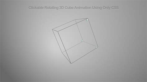 Clickable Rotating 3d Cube Animation Using Only Css