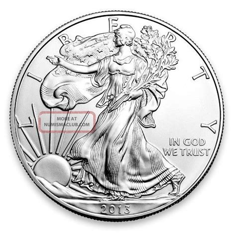 2013 American 1 Troy Oz 999 Fine Silver Eagle Gem Brilliant