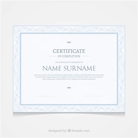 Premium Vector Blue Diploma Template