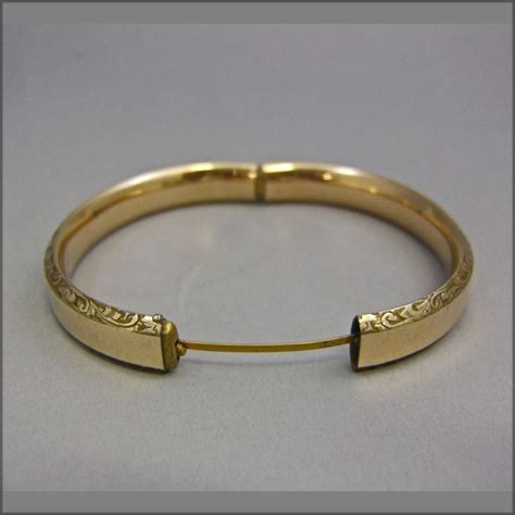 Vintage Gold Filled Hinged Bangle Bracelet From Greencountry On Ruby Lane