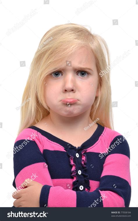 Little Girl Sad Face Stock Photo 77058184 Shutterstock