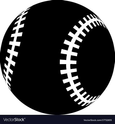 Baseball Icon Simple Black Style Royalty Free Vector Image