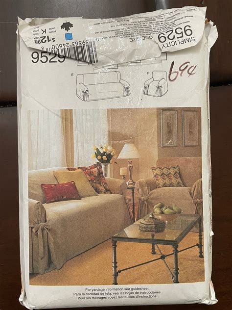 Simplicity 9529 Pattern Uncut Home Decor Classic Slipcovers Etsy