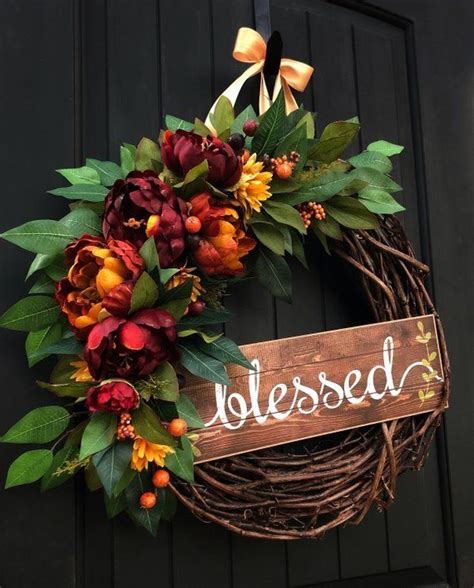 Awesome 41 Unique Fall Front Door Decor Ideas Autumn Wreaths For Front