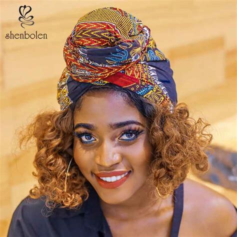 Shenbolen African Headwrap Women Traditional Headtie Scarf Turban 100