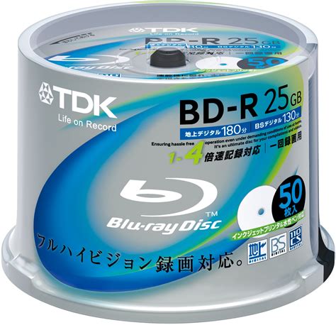 TDK Blu Ray Disc 50 Spindle 25GB 4X BD R Printable Buy Online In