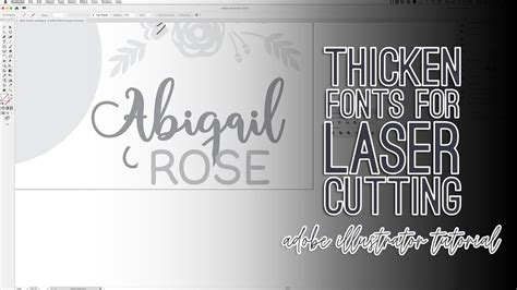 How To Beef Up Fonts In Illustrator For Laser Cutting Youtube