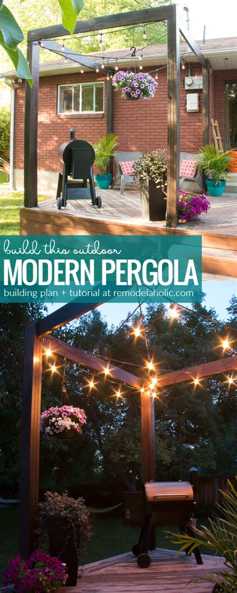 Quality air conditioner installs takes into account the heat load of the air conditioned space and the placement of the outdoor unit. Remodelaholic | DIY Modern Deck Pergola Plans