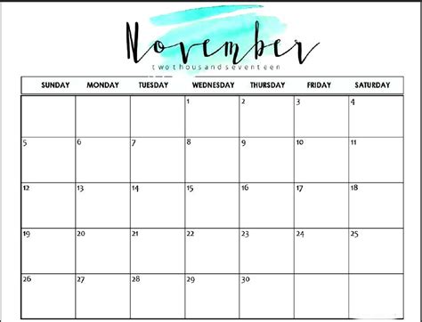 November 2018 Calendar With Holidays Printable Template Word Pdf