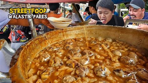 Filipino Street Food Walastik Pares Mata Utak Tumbong Soup No 5 At Sisig In Makati City Hd