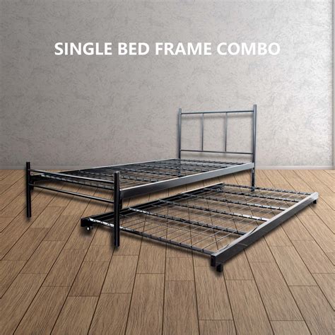 Ee Home Set Single Bed Frame Single Pull Out Bed Katil Besi Bujang