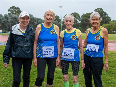 Womens Over 80s Running Relay Team Set World Record At Act Masters