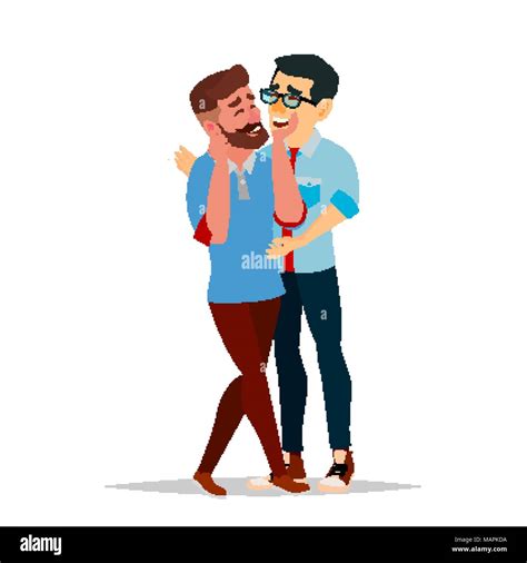 La Pareja Masculina Gay Vector Romántico Relación Homosexual Lgbt