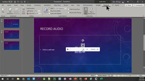 Record Audio And Save Powerpoint As A Video Youtube