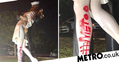 Ww2 Kiss Statue Vandalised With Metoo Graffiti Metro News