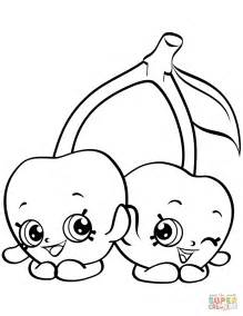 Cheeky Cherries Shopkin Coloring Page Free Printable Coloring Pages