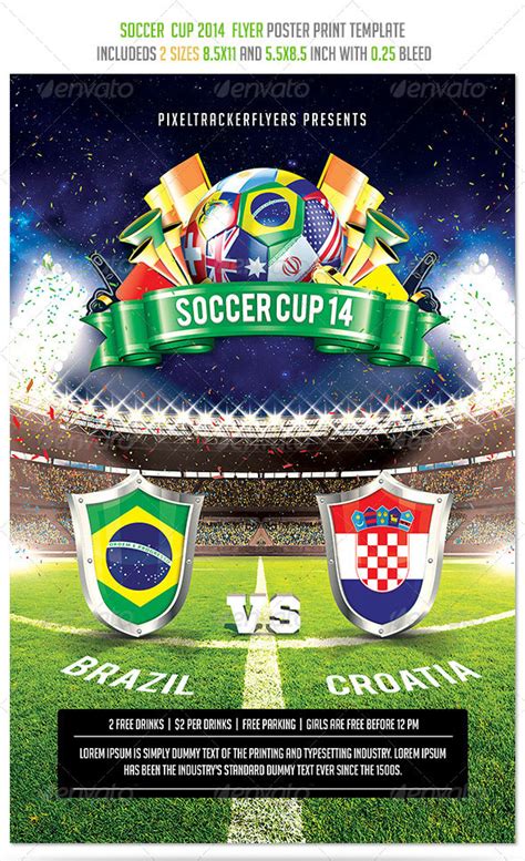 world cup brazil psd flyer templates web graphic design bashooka