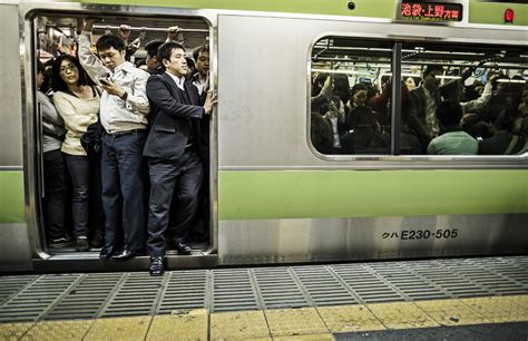 Rakuten Today Crowded Subway Tokyo Japan