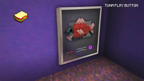 Minecraft How To Make A Tuna Play Button Youtube