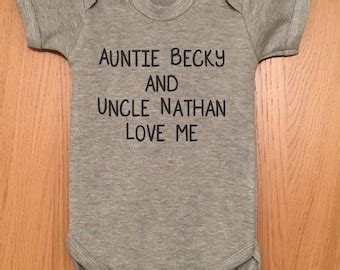 I Love Heart My Auntie Baby Body Vest Bodysuit Etsy