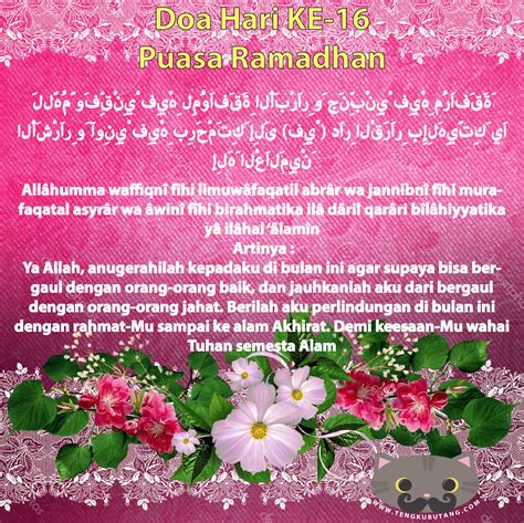 Doa Harian Ramadhan Hari Ke 16