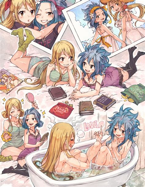 Rusky Levy Mcgarden Lucy Heartfilia Fairy Tail Green Legwear Highres 2girls D D Ass