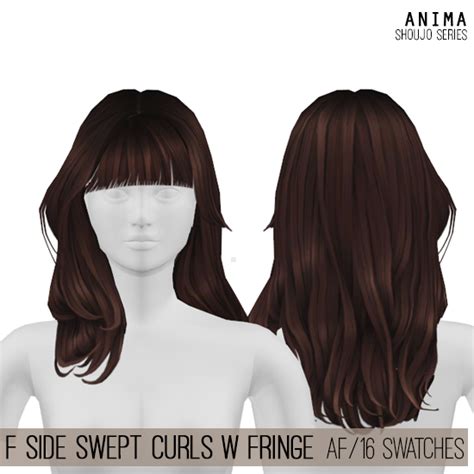 Female Side Swept Curls Hair For The Sims 4 By Anima Spring4sims