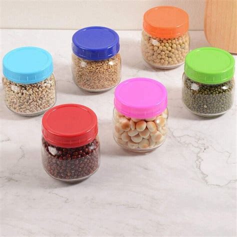 16 pack colored plastic mason jar lids 8 wide mouth and 8 regular mouth ball mak9 ebay