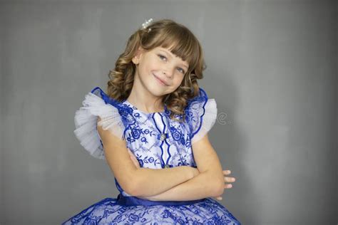 Portrait Of A Beautiful Girl Seven Year Old Child Stock Image Image