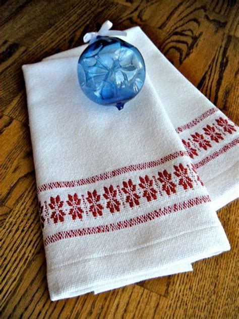 Towel Handwoven Christmas Nordic Star Tea Towel Bread Cloth