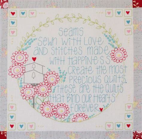 The Lovely Hearts And Happy Flowers Quilt Pattern Combines Stitchery With
