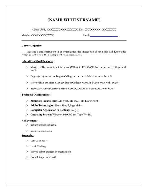 Simple Resume Examples Simple Resumes Samples Resume Format Our