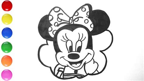 Menggambar Dan Mewarnai Minnie Mouse Untuk Anak Anak Drawing Kids