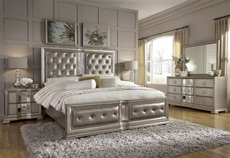 Couture Silver Panel Bedroom Set From Pulaski Coleman Furniture