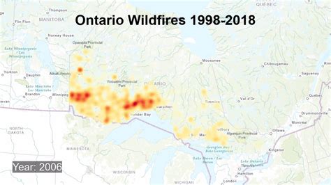 Animated Map Of Ontario Wildfires Youtube