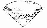 Cone Snow Coloring Clipart Template sketch template