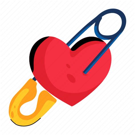 Heart Safety Heart Attachment Love Attachment Safety Pin Heart Pin