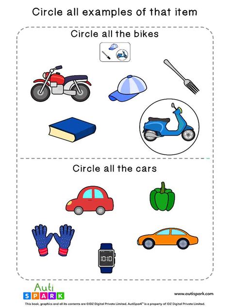 Circle The Objects Worksheets By Autispark