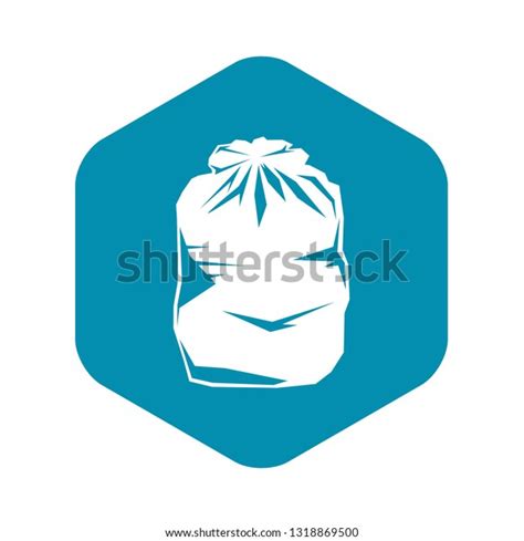 Black Trash Bag Icon Simple Style Stock Vector Royalty Free