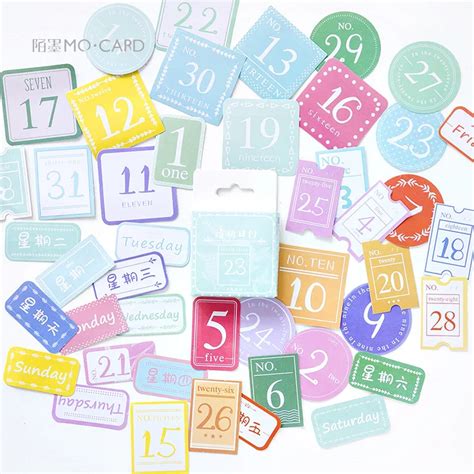 Buy 45pcslot Date Number Label Stickers Decorative